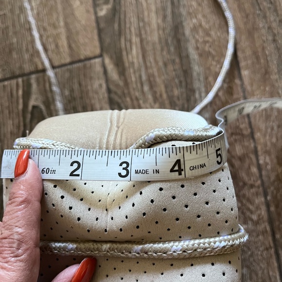 NWOT ah•dorned Neoprene perforated shoulder tan bag - Picture 15 of 16